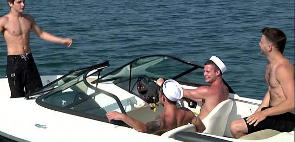  Gay sailor outdoor orgy with Chip Young